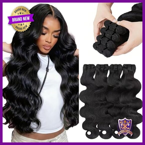 14A Brazilian Virgin Human Hair Extensions 4 Bundles Body Wave 24 Inch main image 2